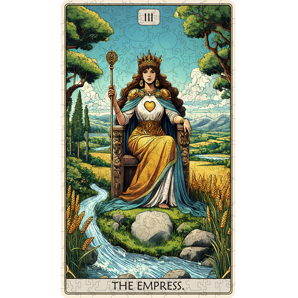 THE EMPRESS - Wooden Jigsaw Puzzle. Tarot card collection