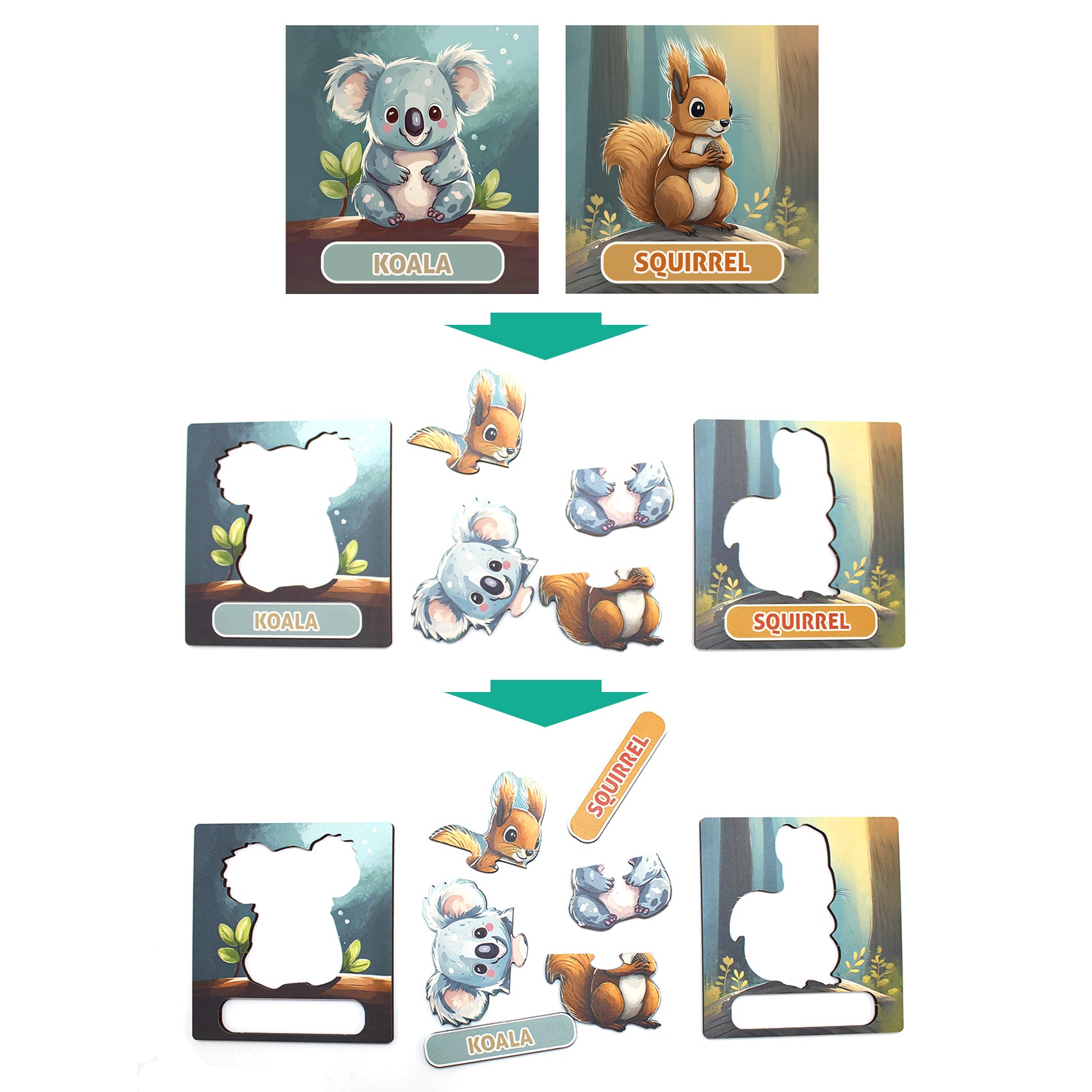 "ANIMALS COLLECTION No. 2" EDUCATIONAL PUZZLE